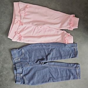 Infants Girl's Lot of 2 Pants 6-9 Months Garanimals T12